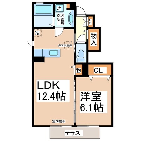 黒髪サンハイツⅢ　Ａ・Ｂの物件間取画像